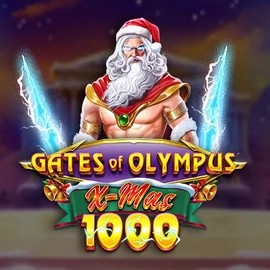 Slots logo of Gates of Olympus Xmas 1000 from Pragmatic Play at Vegasino Casino