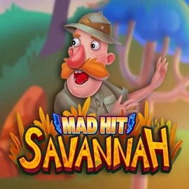 Mad Hit Savannah slot logo by RubyPlay at Vegasino Casino