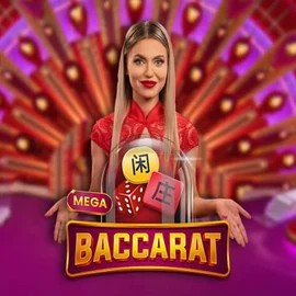 Live Casino logo of Mega Baccarat from Pragmatic Play at Vegasino Casino