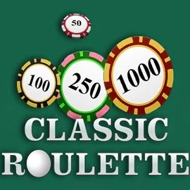 Roulette slot logo by OneTouch Games at Vegasino Casino
