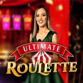 Ultimate Roulette slot logo by Ezugi at Vegasino Casino